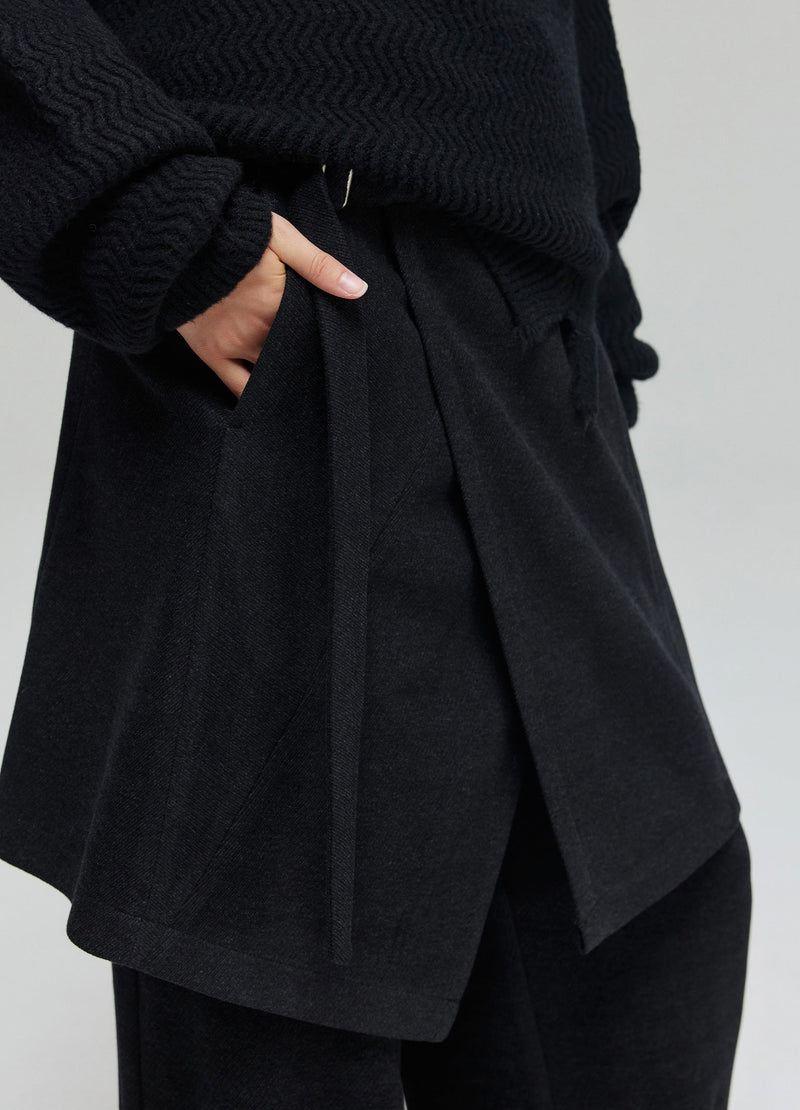 Side Buckle Wrap Skirt