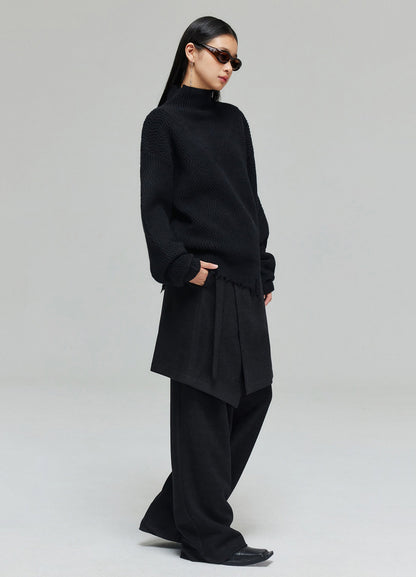 Side Buckle Wrap Skirt