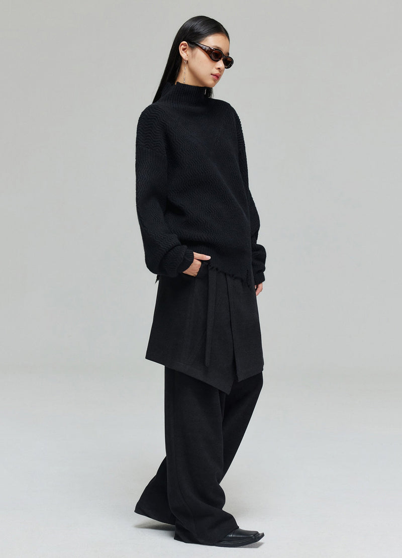 Side Buckle Wrap Skirt