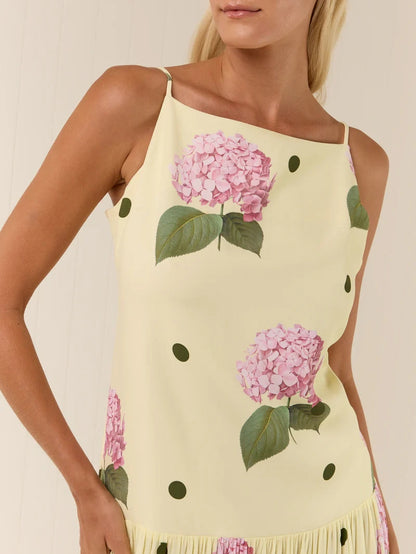 Polka Dot Print Midi Dress