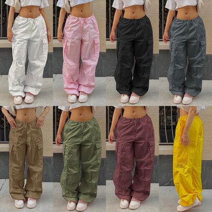 Pink Jogger Tech Low Waist Cargo Pant
