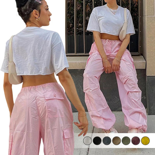 Pink Jogger Tech Low Waist Cargo Pant