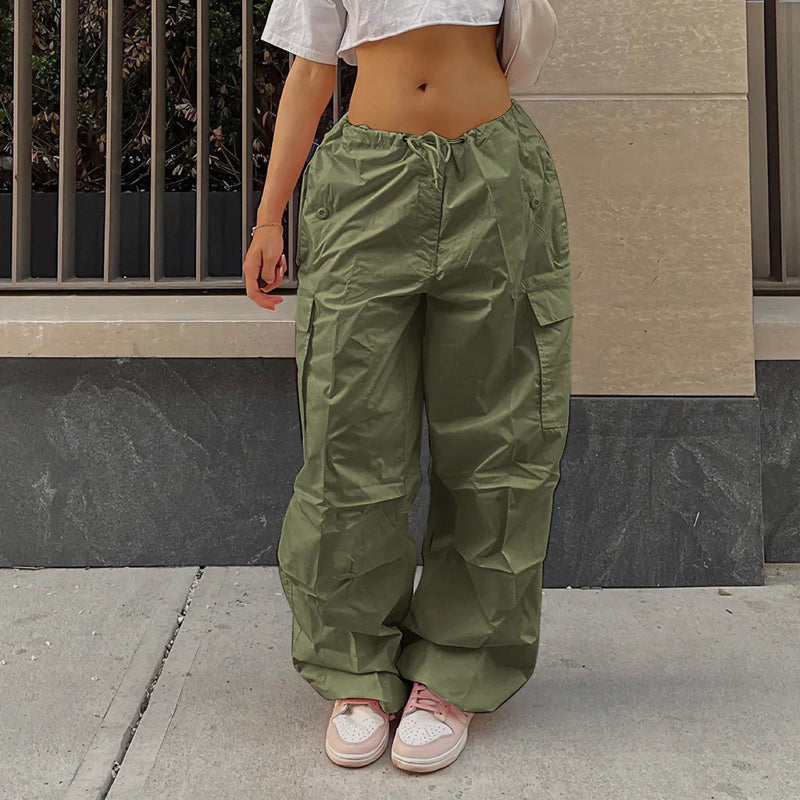 Pink Jogger Tech Low Waist Cargo Pant