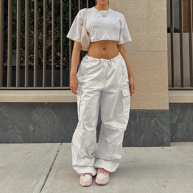 Pink Jogger Tech Low Waist Cargo Pant
