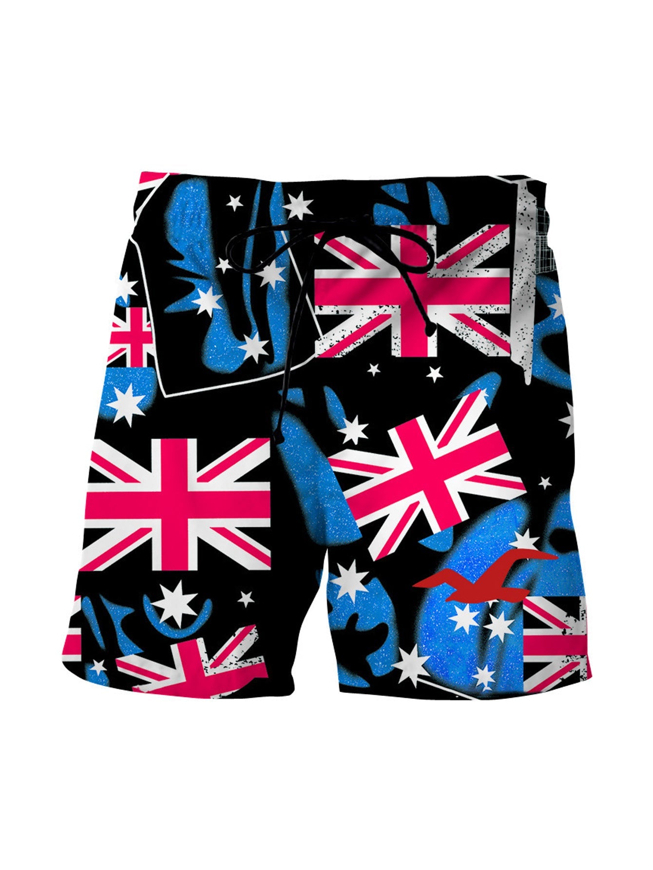 Graffiti Print Drawstring Shorts Ar70104
