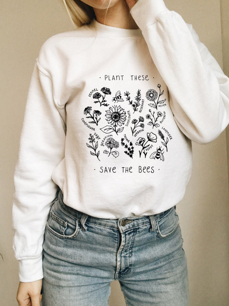 Plant These Save the Bees Sweatshirt
