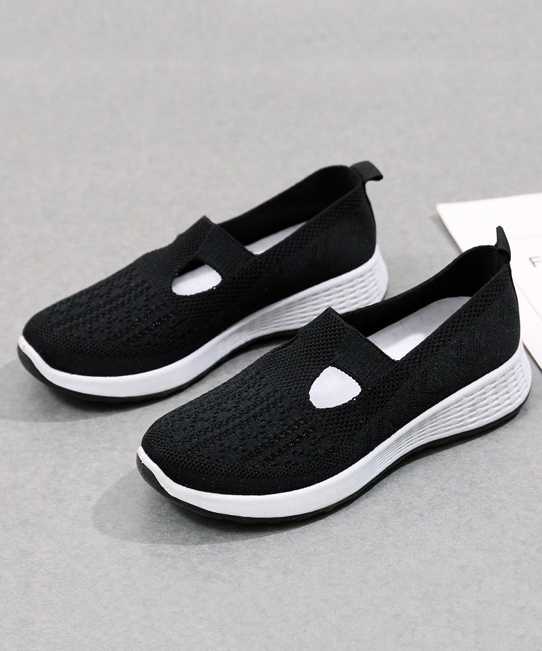 Platform Flat Shoes for Pink Breathable Mesh Uu010