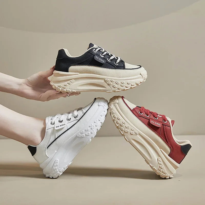 Platform Shoes for Outdoor Jogging Sneakers Designer Brand Woman Walking Trainers Wedges Chunky Hiking Footwear