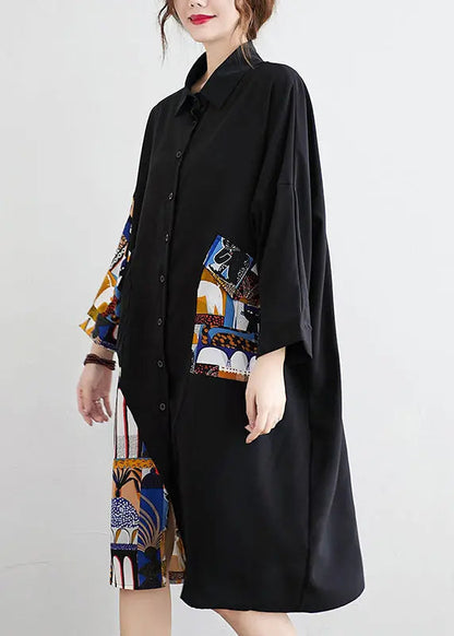 Print Cotton Blouses Dress Fall