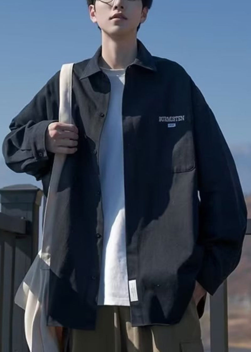 Thin Pockets Coats Cotton Collar Pan Black Peter