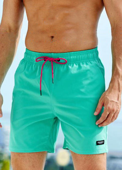 Shorts Plus Drawstring Zippered Cotton Summer Green Size