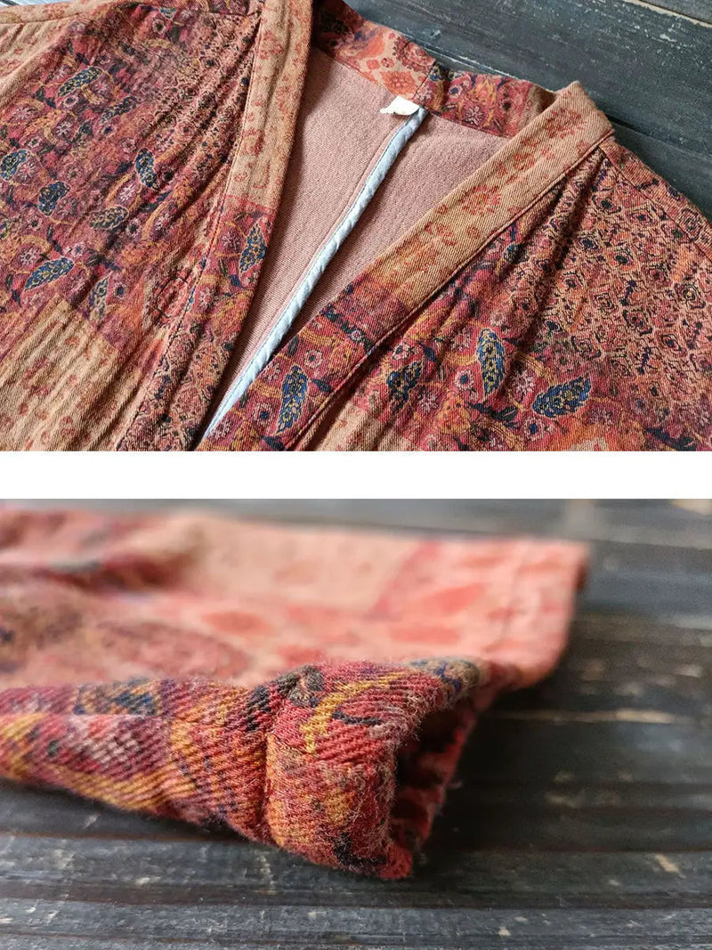 Pocket Print Loose Coat