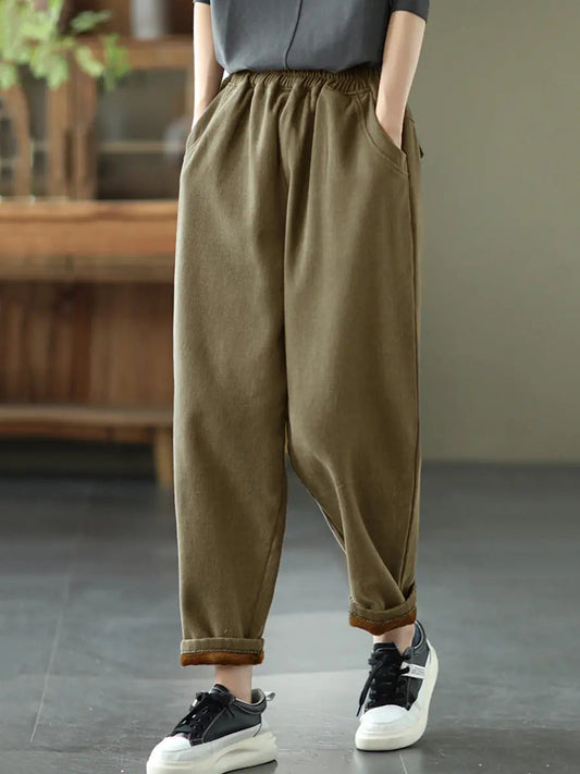 Thicken Pure Color Harem Pants