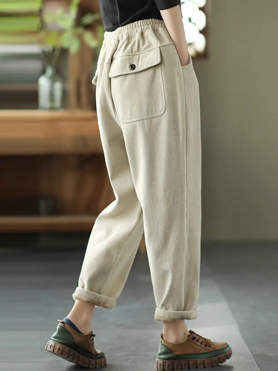 Thicken Pure Color Harem Pants