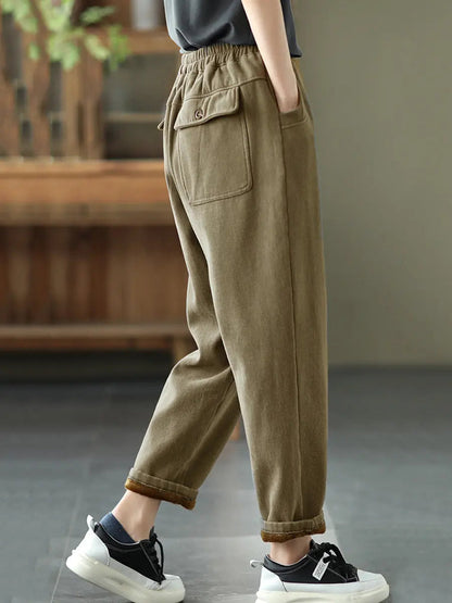 Thicken Pure Color Harem Pants