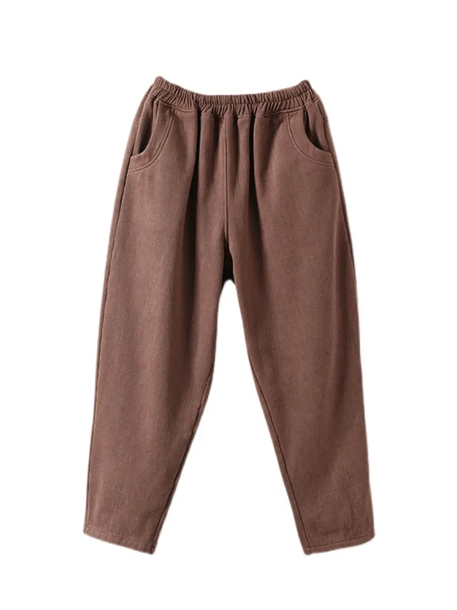 Thicken Pure Color Harem Pants