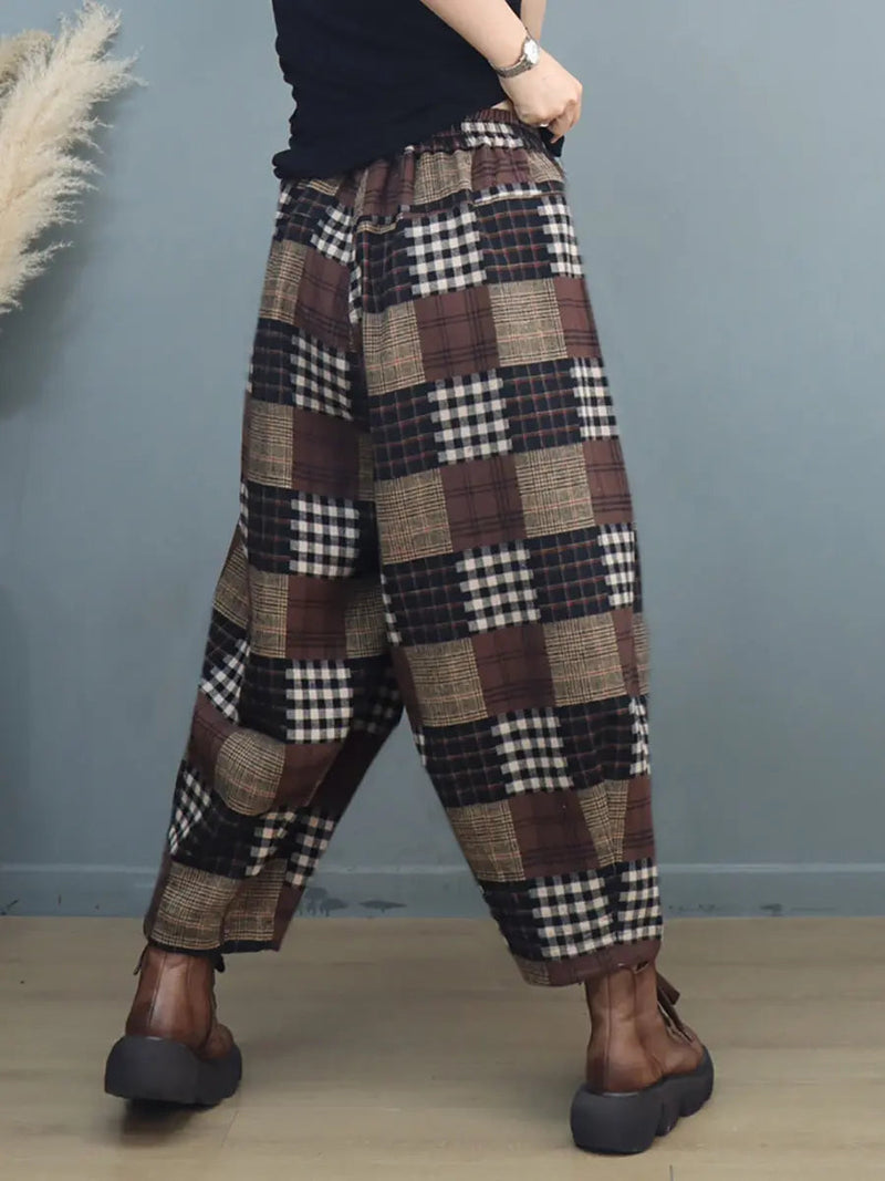 Plaid Harem Pants