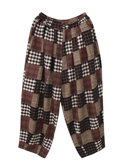 Plaid Harem Pants