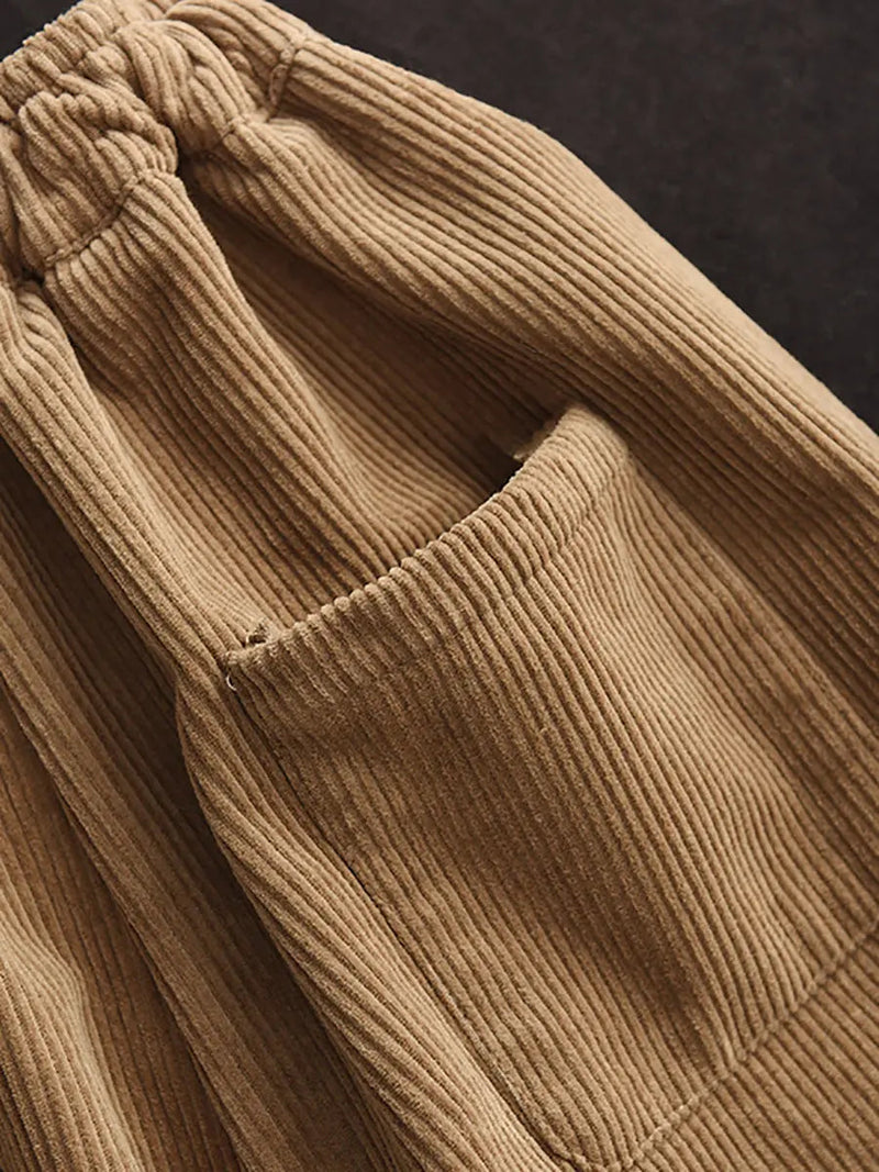 Loose Fleece-lined Pants