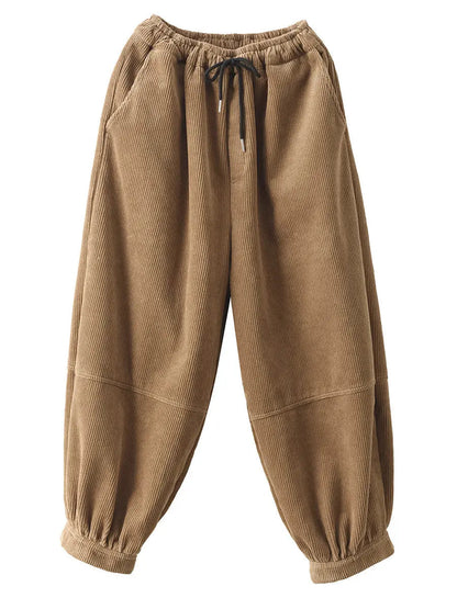 Loose Fleece-lined Pants