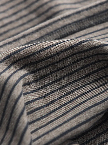 Stripe Turtleneck Sweatshirt
