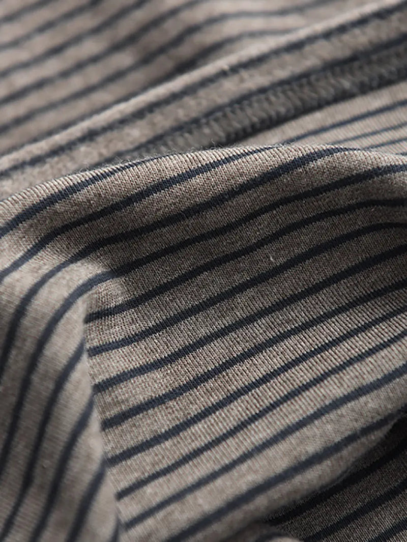 Stripe Turtleneck Sweatshirt