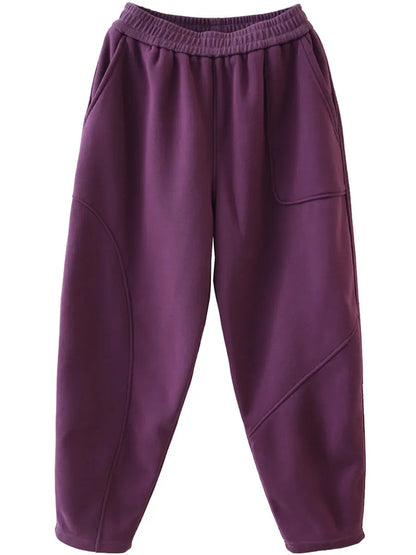 Fleece-lined Harem Pants