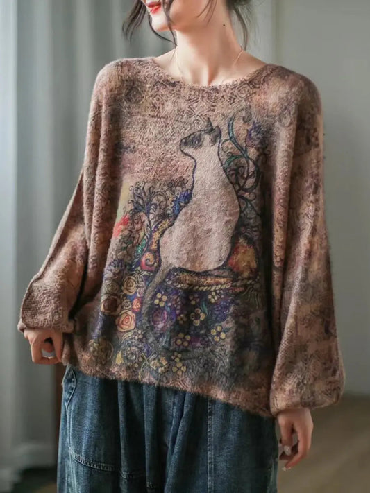 Cat Loose Sweater