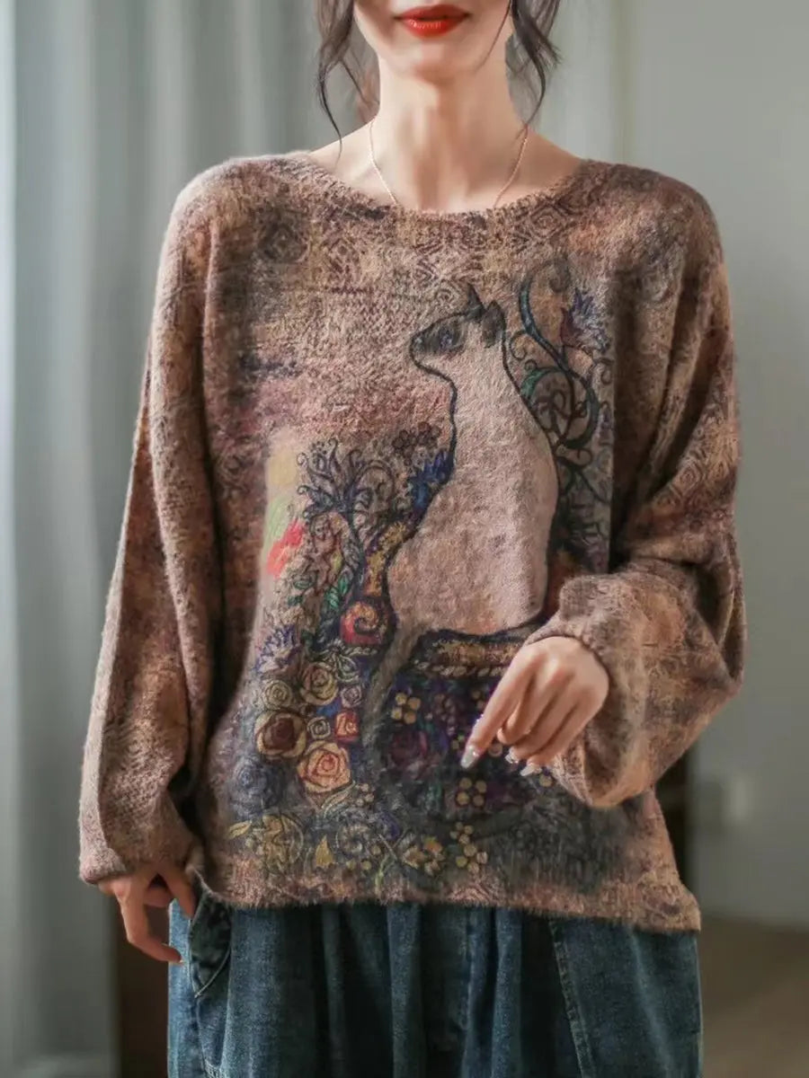 Cat Loose Sweater