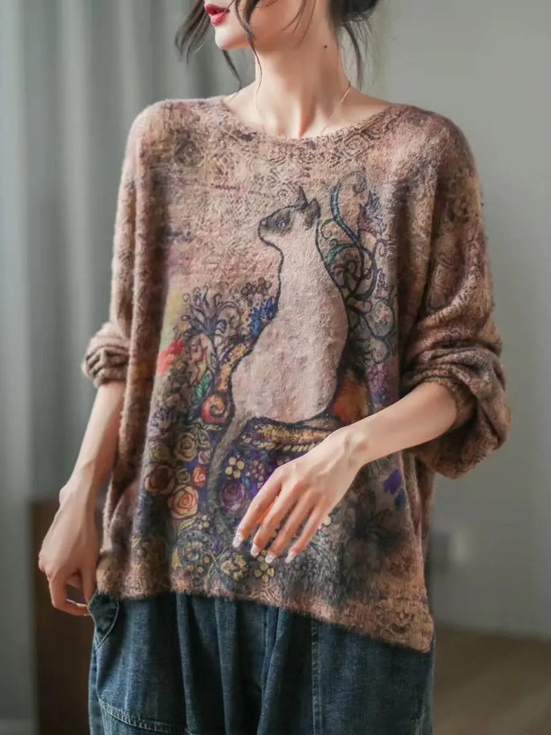 Cat Loose Sweater