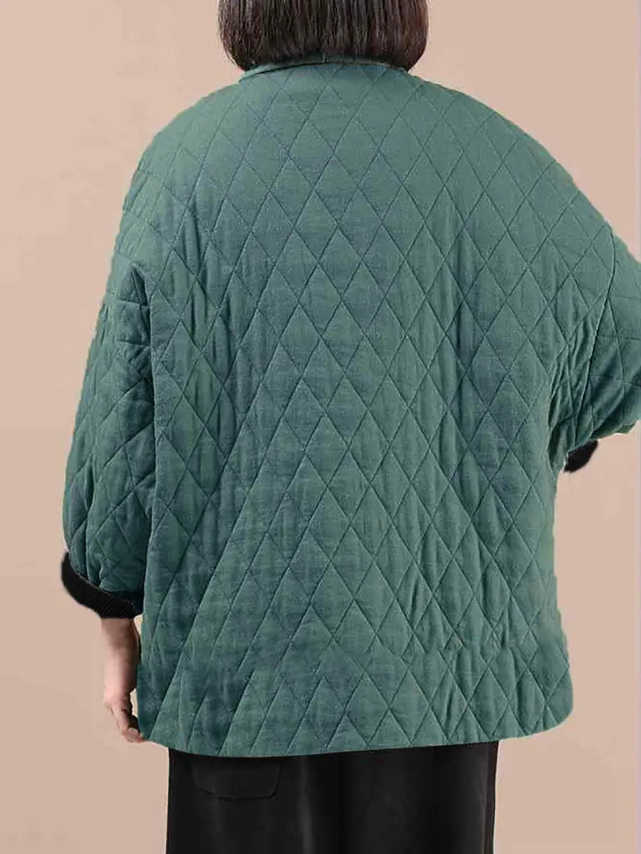 Spliced Pocket V-neck Coat