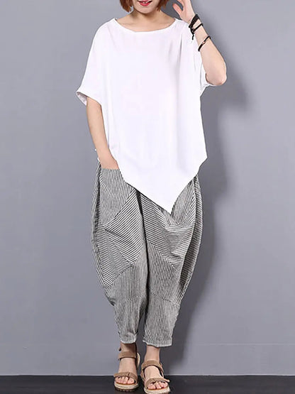 Irregular 100% Cotton T-shirt