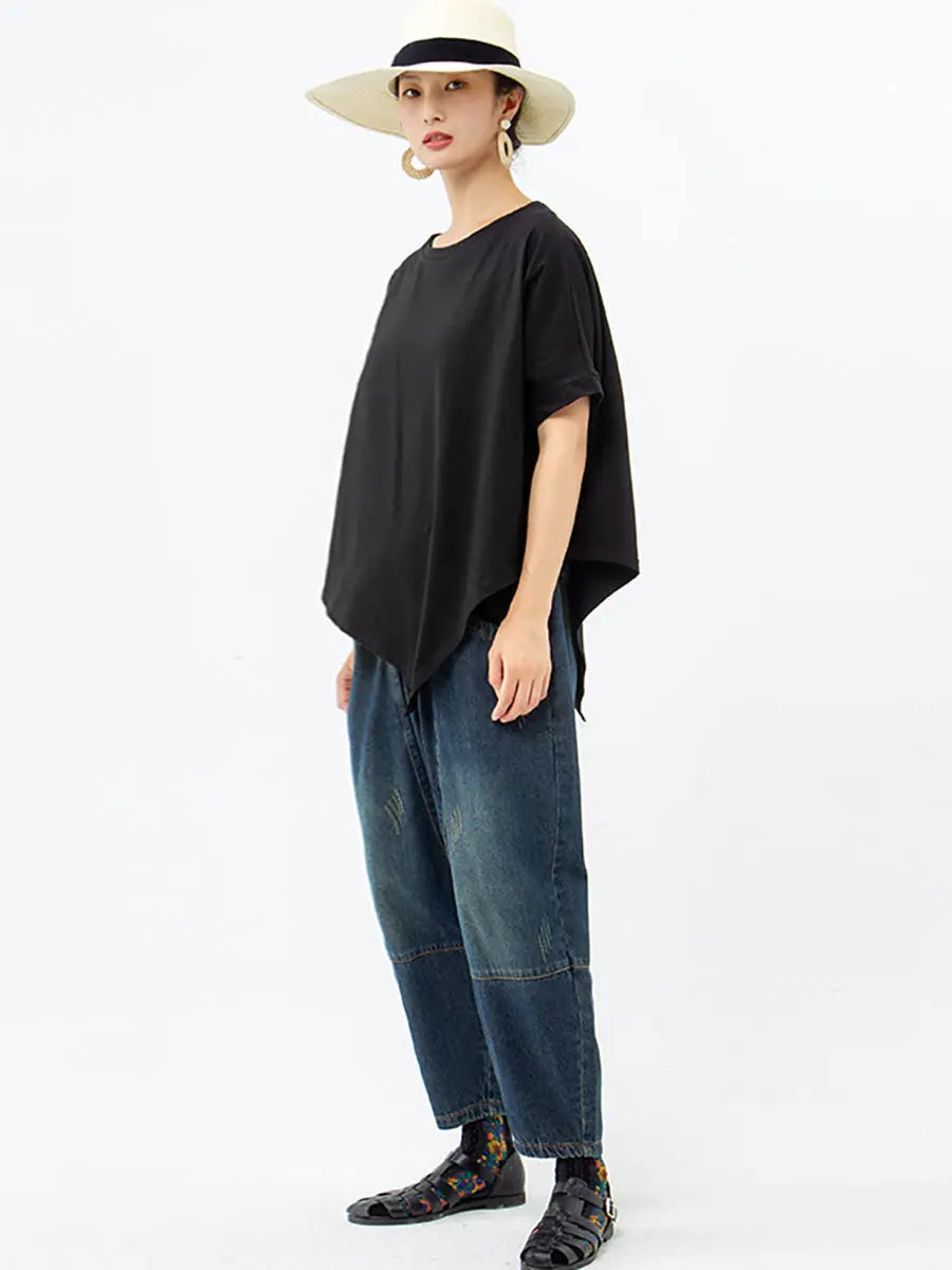 Irregular 100% Cotton T-shirt