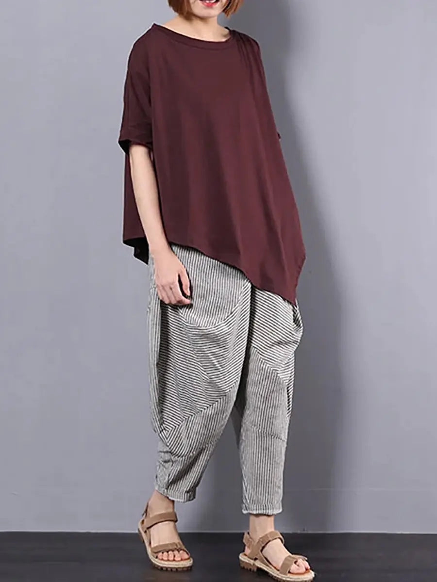 Irregular 100% Cotton T-shirt