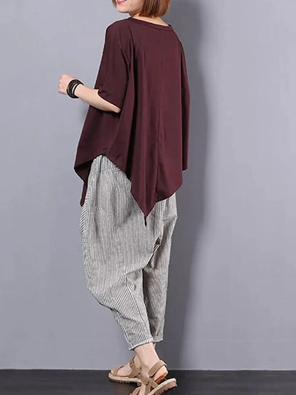 Irregular 100% Cotton T-shirt