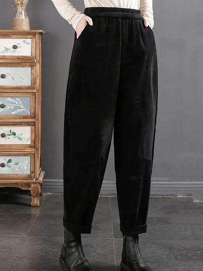 Plush Warm Harem Pants