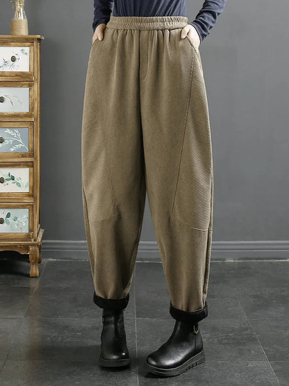 Plush Warm Harem Pants