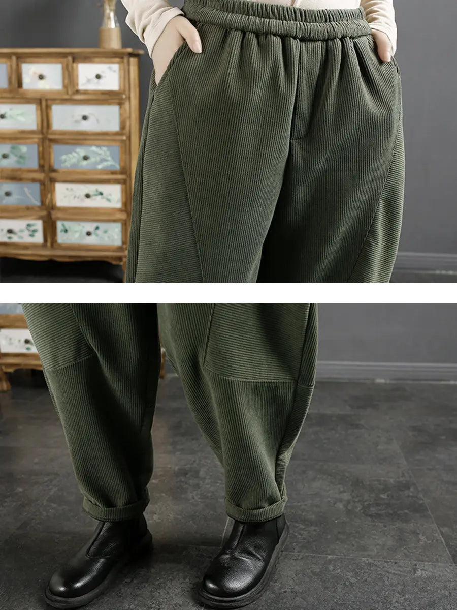 Plush Warm Harem Pants