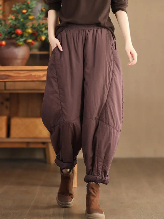 Spliced Padded Harem Pants