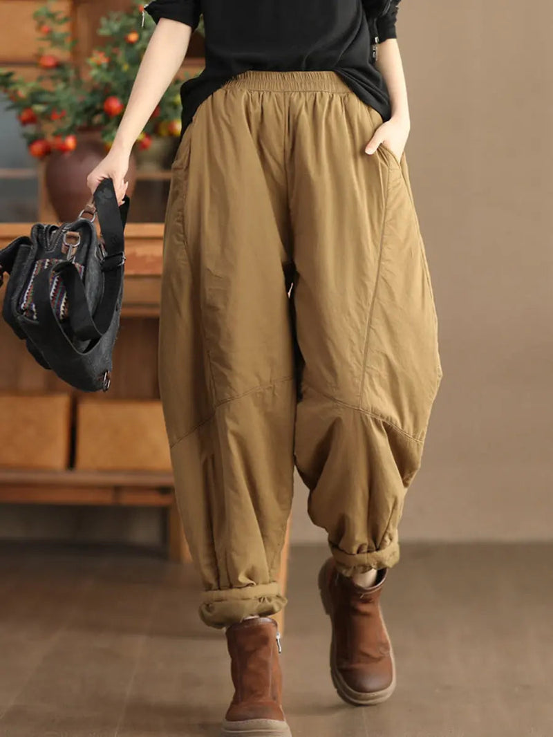 Spliced Padded Harem Pants