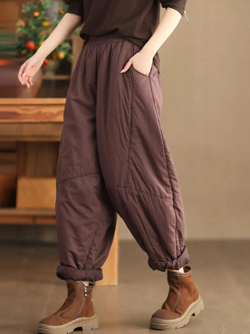Spliced Padded Harem Pants