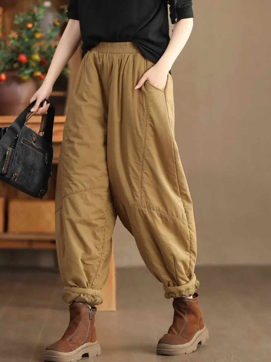 Spliced Padded Harem Pants