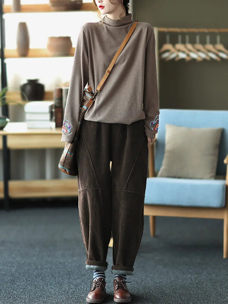 Spliced Thicken Pants