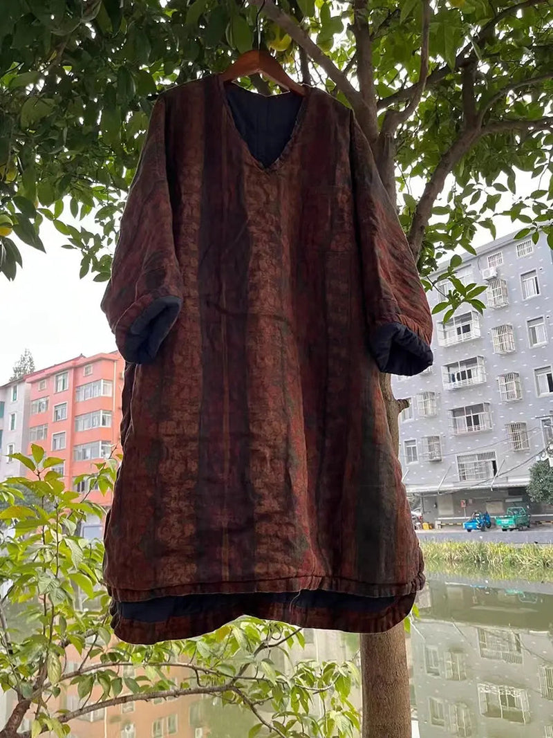 Flower Padded Long Coat