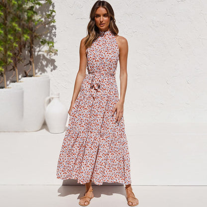 Polka Dot Print Maxi Dress