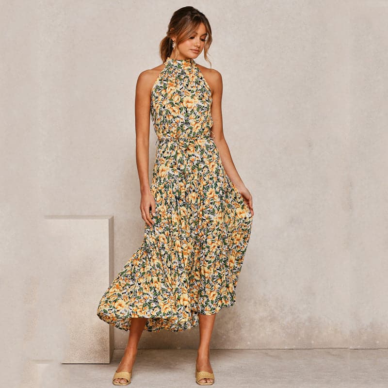 Polka Dot Print Maxi Dress