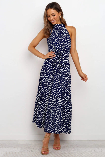Polka Dot Print Maxi Dress