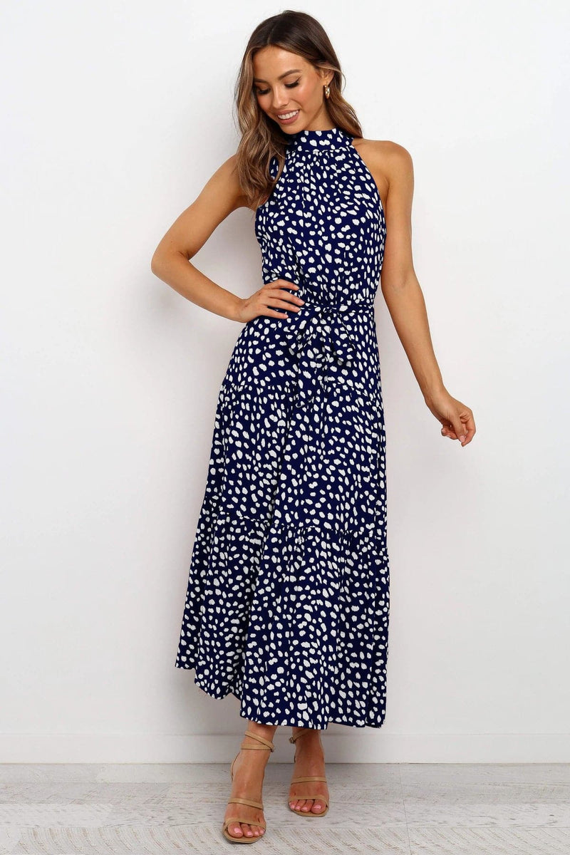 Polka Dot Print Maxi Dress