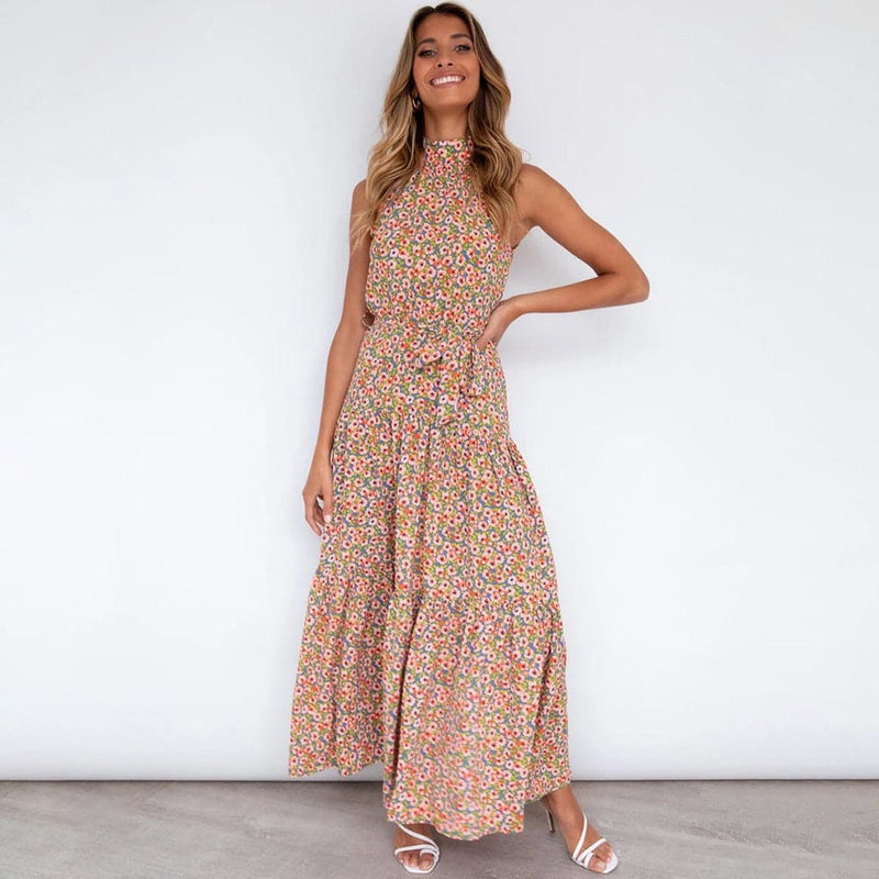 Polka Dot Print Maxi Dress