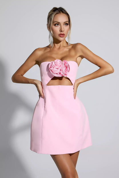 Poppy Pink Mini Dress